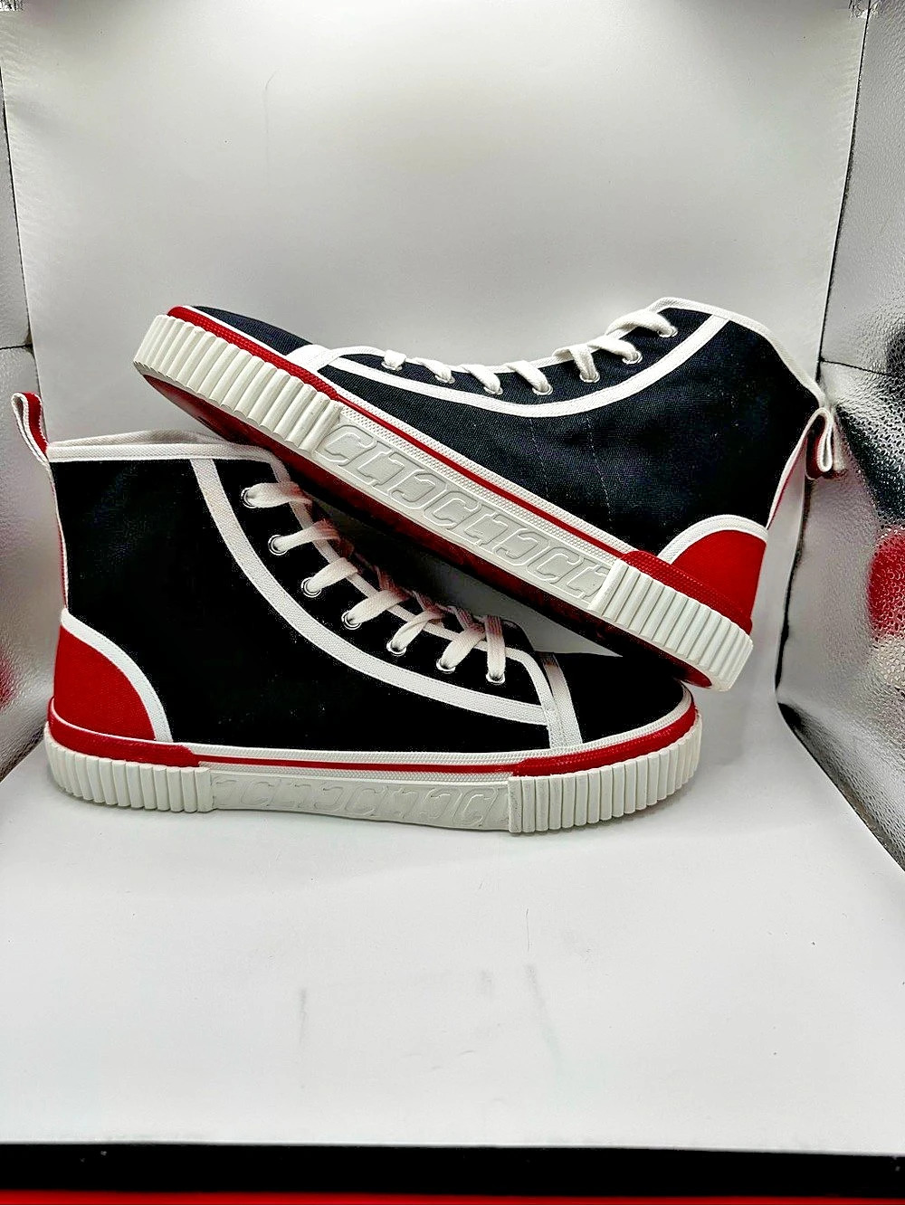 Christian Louboutin F.A.V. Fique A Vontade Color Block Sneakers EU 45
